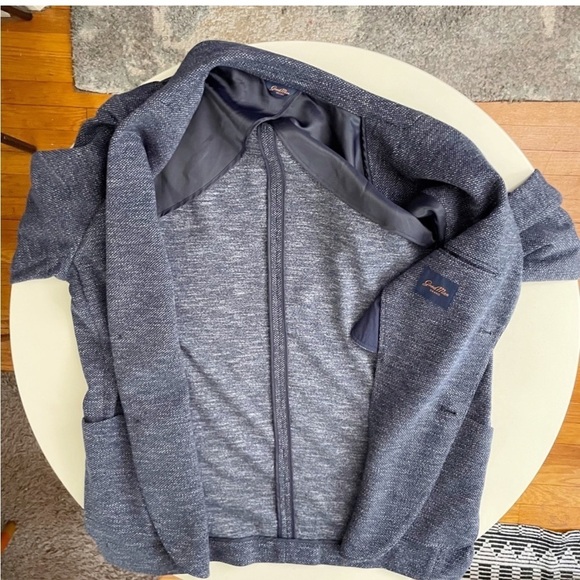 Good Man Brand Men’s Knit Unstructured Blazer Sport Coat Jacket Navy Size XL - Picture 6 of 9